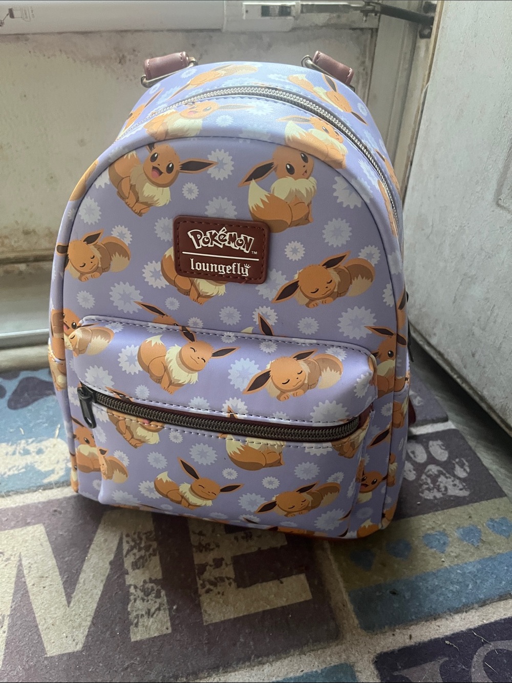 Loungefly Lavender Eevee Pattern Mini Backpack